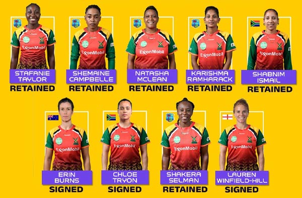 Stafanie Taylor, Karishma Ramharack, and Shabnim Ismail headline Guyana Amazon Warriors retentions