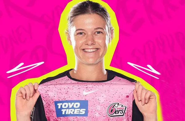 Sydney Sixers signed Courtney Sippel for WBBL10. PC: Sydney Sixers