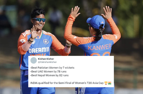 Twitter Reactions India remains unbeaten in Women's Asia Cup 2024