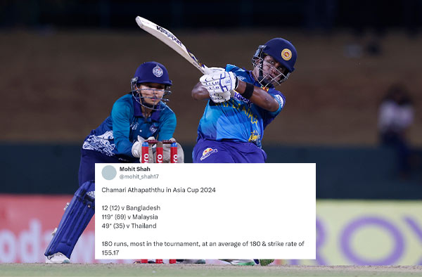 Twitter Reactions Sri Lanka secures Semifinal spot, Chamari Athapaththu shines again