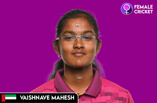 Vaishnave Mahesh on FemaleCricket.com