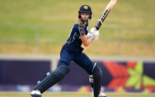 Darcey Carter shines as Scotland secures T20I victory over Papua New Guinea. PC: Getty