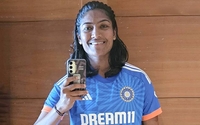 Dream Come True Moment - Sajeevan Sajana on her selection for India's T20 World Cup squad. PC: Mumbai Indians