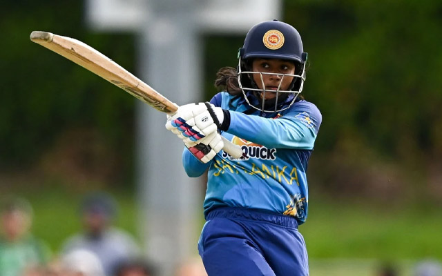 Harshitha Samarawickrama sizzles with her career-best 86 to give Sri Lanka T20I series lead against Ireland. PC: Getty