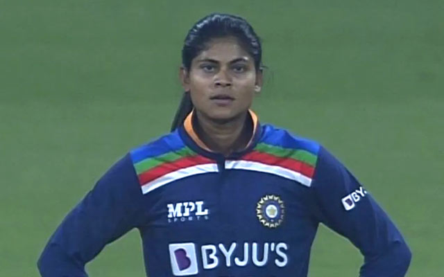 Indian-all-rounder-Radha-Yadav-extends-her-thanks-to-NDRF-for-rescue-work. PC: Getty