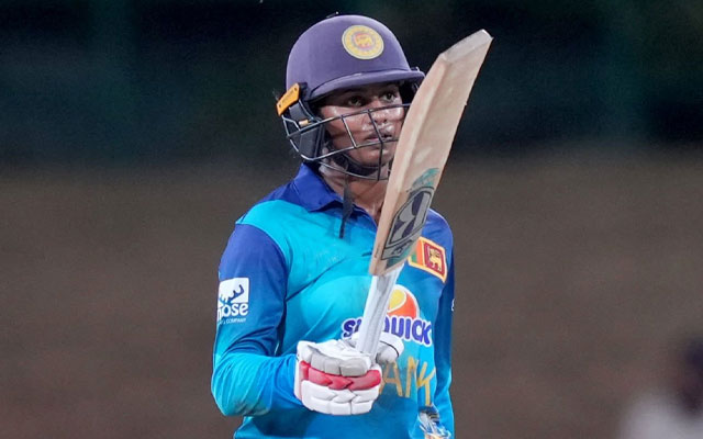 Vishmi Gunaratne becomes youngest Sri Lankan to score Women's ODI century. PC: Getty