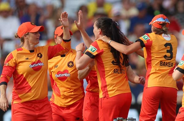 Watch Highlights Ellyse Perry scores 66 Runs in 34 for Birmingham Phoenix against Trent Rockets. PC: Getty