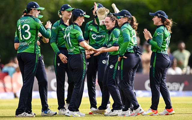 Watch Highlights Ireland scripts history with their maiden ODI win over Sri Lanka Women. PC: Getty