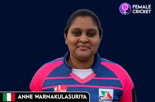 Anne Warnakulasuriya on FemaleCricket.com