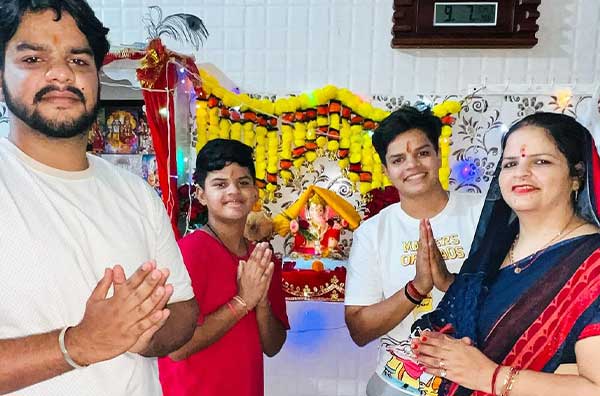 Indian Female Cricketers join Ganesh Chaturthi celebrations with heartfelt wishes and festive spirit. PC: Instagram-shafalisverma17