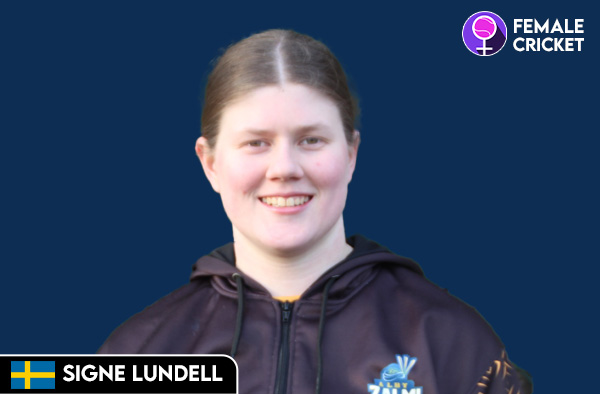 Signe Lundell on FemaleCricket.com