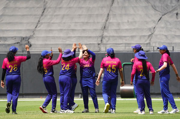 UAE Women beat Namibia by 7 Wickets in Tri-Series Opener. PC: Getty