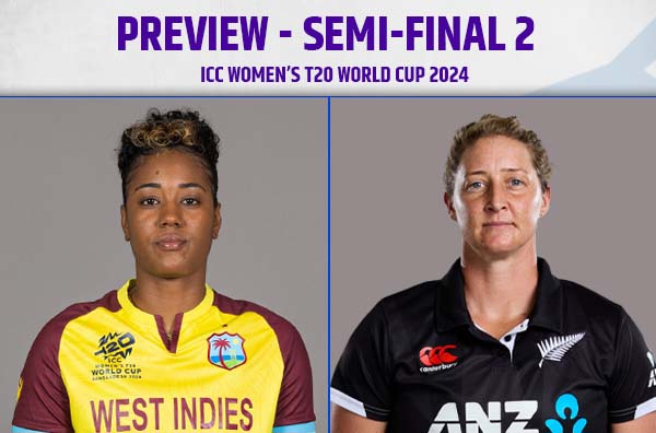 Semi-Final 2: West Indies vs New Zealand | Squads | Players to Watch | Fantasy Playing XI | Live Streaming | Pitch Report