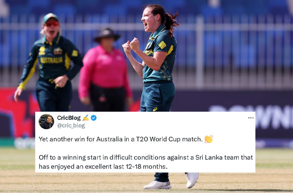 Fans react as the defending champions Australia start the tournament on a high vs Sri Lanka. PC: Getty