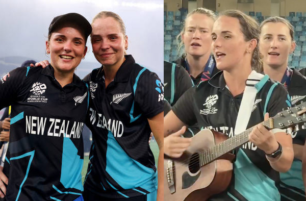 Watch Video: Amelia Kerr and Jess Kerr performs beautiful Māori song with her team. PC: Getty