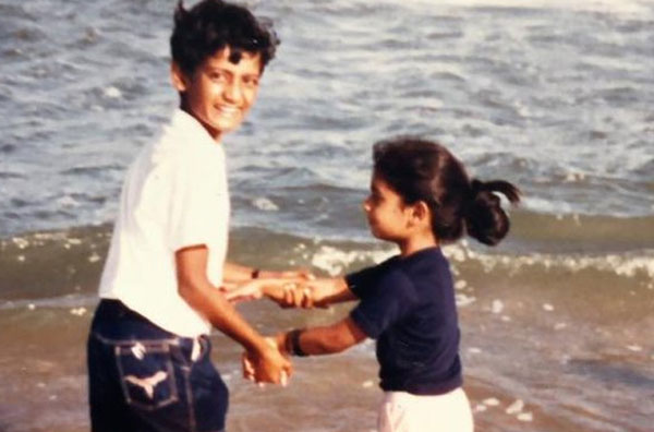 Mithali Raj's childhood picture with her brother - Mithun Raj