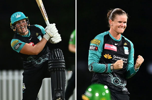 Jess Jonassen, Lucy Hamilton and Grace Harris led Brisbane Heat book a WBBL10 Final spot