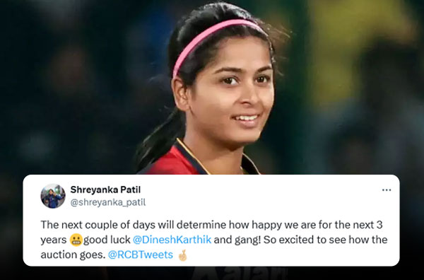 Shreyanka Patil expresses disappointment on Glenn Maxwell missing IPL 2025