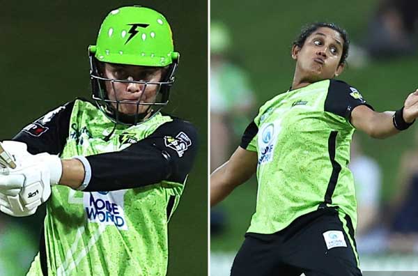 Phoebe Litchfield and Chamari Athapaththu key to Thunder's win in WBBL knockout