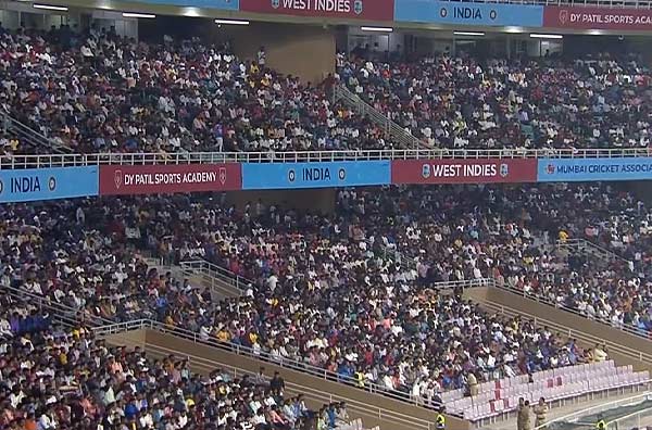 Record Crowd of 47,262 witnesses Decider 3rd T20I between India and West Indies at DY Patil Stadium.