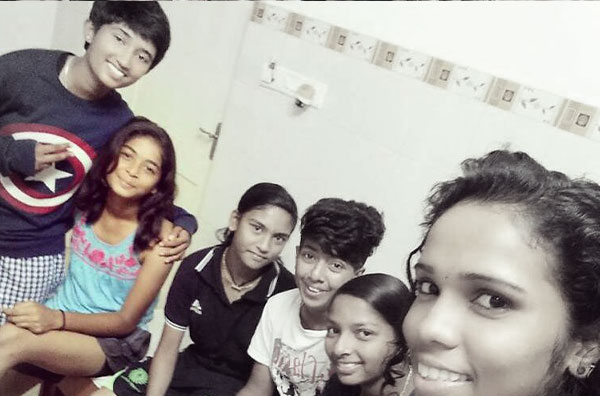 Shreyanka Patil with her cousins