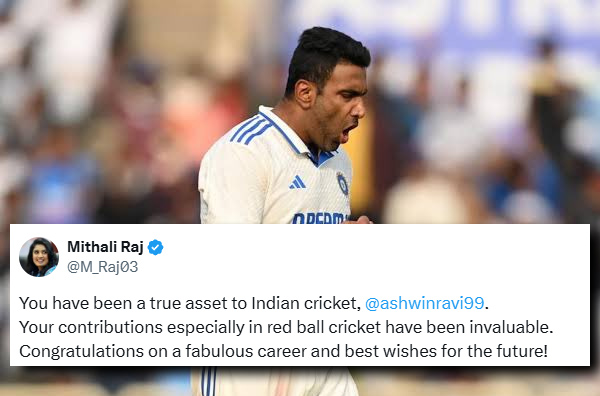 Mithali, Harmanpreet, Jhulan among others hail Ravichandran Ashwin for his services to Indian cricket