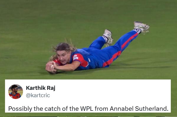 Fan Reactions: Netizens Hail Annabel Sutherland’s Stunning Catch as the Best of the Tournament