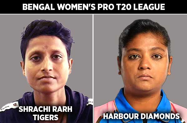 Match 25: Shrachi Rarh Tigers Women vs Harbour Diamonds Women | Squads | Players to Watch | Fantasy Playing XI | Live Streaming | Pitch Report