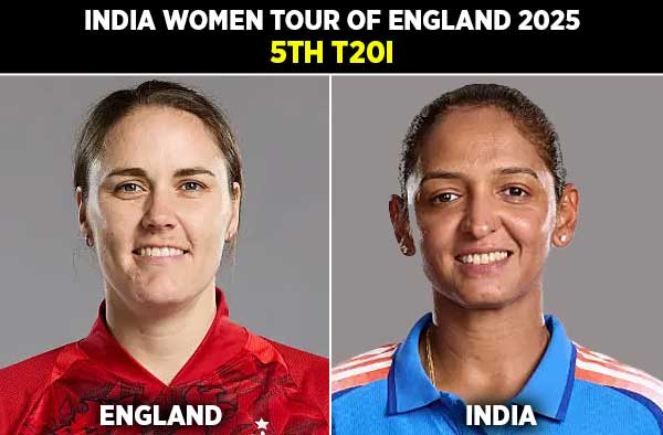5th T20I: England Women vs India Women | Squads | Players to Watch | Fantasy Playing XI | Live Streaming | Pitch Report