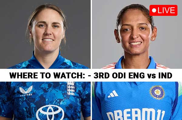 Where to Watch 3rd ODI between India Women vs England Women? Live Streaming Details