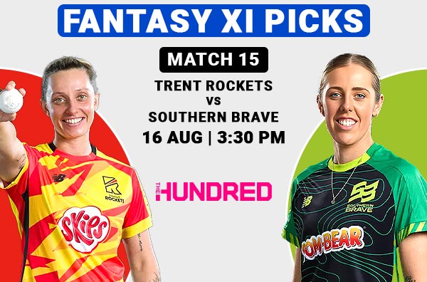 Match 15: Fantasy XI Picks for Trent Rockets Women vs Southern Brave Women | TRW vs SBW