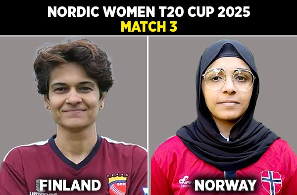 Match 3: Finland Women vs Norway Women | Squads | Players to Watch | Fantasy Playing XI | Live Streaming | Pitch Report