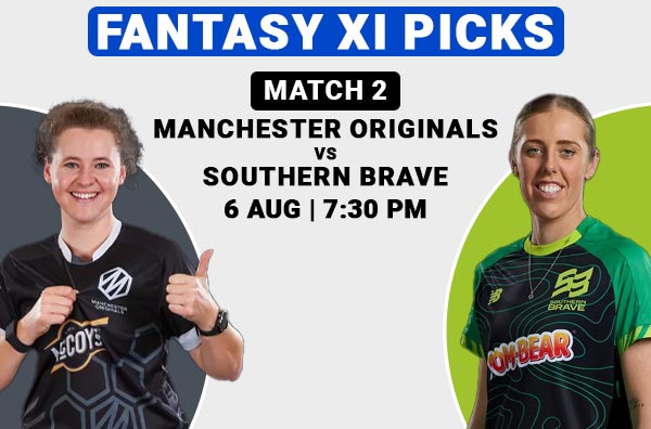 Match 2: Fantasy XI Picks for Manchester Originals Women vs Southern Brave Women | MOW vs SBW