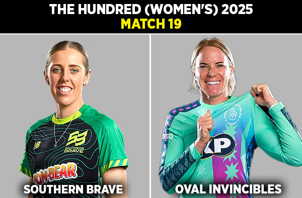 Match 19: Southern Brave Women vs Oval Invincibles Women | Squads | Players to Watch | Fantasy Playing XI | Live Streaming | Pitch Report