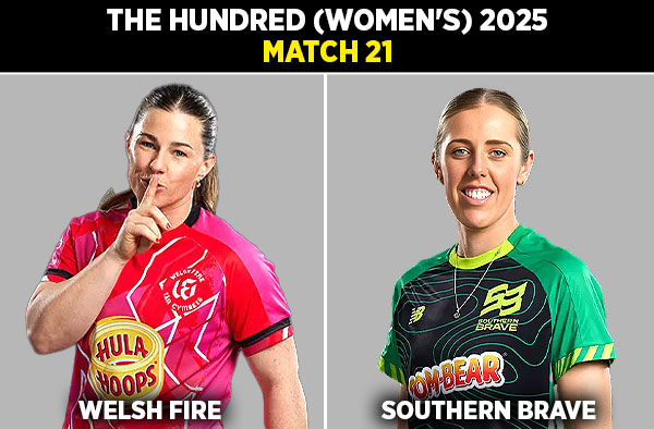 Match 21: Welsh Fire Women vs Southern Brave Women | Squads | Players to Watch | Fantasy Playing XI | Live Streaming | Pitch Report