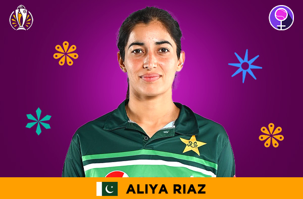Aliya Riaz for Pakistan in the Women's ODI World Cup 2025 | Image Credits: Female Cricket