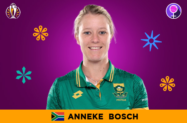 Anneke Bosch for South Africa in the Women's ODI World Cup 2025 | Image Credits: Female Cricket