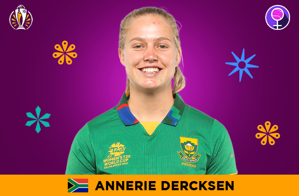 Annerie Dercksen for South Africa in the Women's ODI World Cup 2025 | Image Credits: Female Cricket