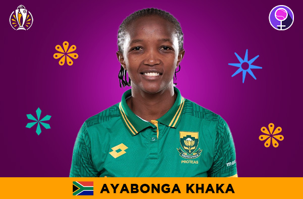 Ayabonga Khakha for South Africa in the Women's ODI World Cup 2025 | Image Credits: Female Cricket