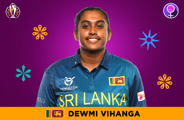 Dewmi Vihanga for Sri Lanka in the Women's ODI World Cup 2025 | Image Credits: Female Cricket