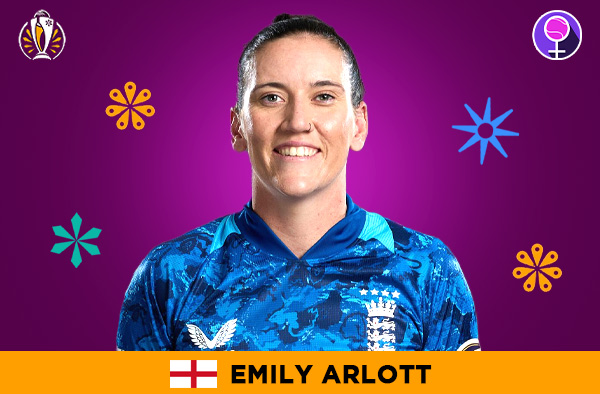 Emily Arlott for England in the Women's ODI World Cup 2025 | Image Credits: Female Cricket