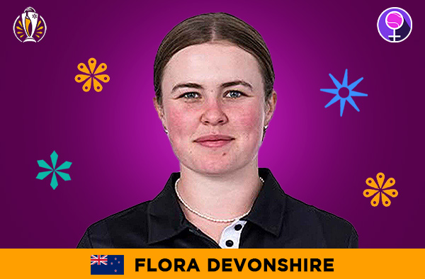 Flora Devonshire for New Zealand in the Women's ODI World Cup 2025 | Image Credits: Female Cricket