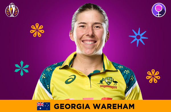 Georgia Wareham for Australia in the Women's ODI World Cup 2025 | Image Credits: Female Cricket