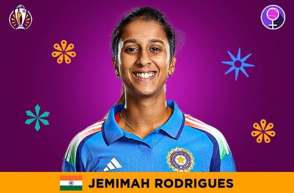 Jemimah Rodrigues for India in the Women's ODI World Cup 2025 | Image Credits: Female Cricket
