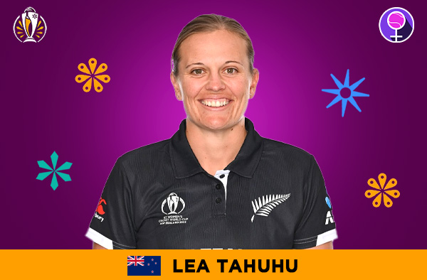Lea Tahuhu for New Zealand in the Women's ODI World Cup 2025 | Image Credits: Female Cricket
