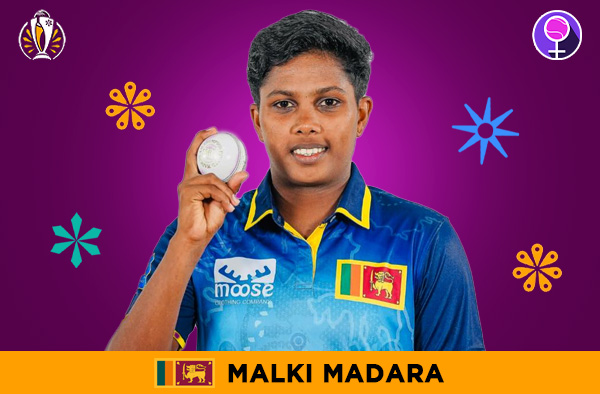 Malki Madara for Sri Lanka in the Women's ODI World Cup 2025 | Image Credits: Female Cricket