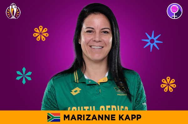 Marizanne Kapp for South Africa in the Women's ODI World Cup 2025 | Image Credits: Female Cricket