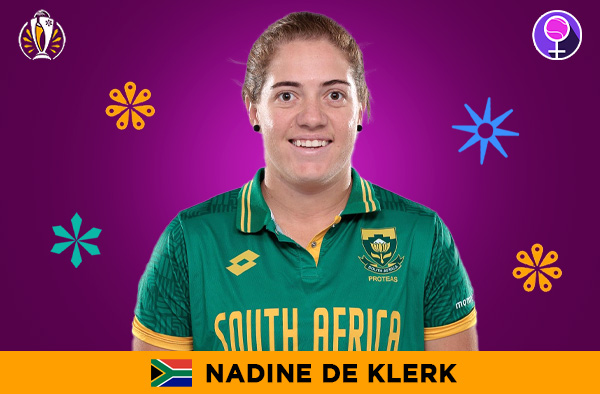 Nadine de Klerk for South Africa in the Women's ODI World Cup 2025 | Image Credits: Female Cricket
