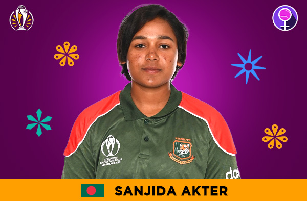 Sanjida Akter for Bangladesh in the Women's ODI World Cup 2025 | Image Credits: Female Cricket