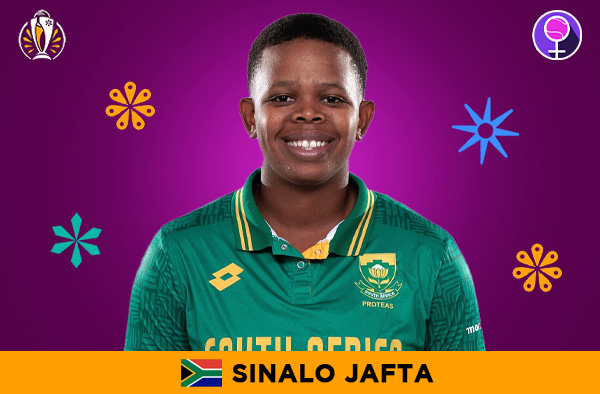 Sinalo Jafta for South Africa in the Women's ODI World Cup 2025 | Image Credits: Female Cricket